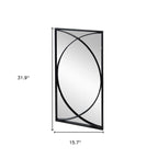 Set of Three Black Iron Framed Accent Mirror