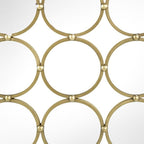 27" Gold Square Iron Framed Accent Mirror