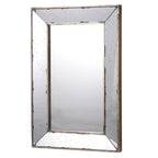 20" Silver Framed Antiqued Accent Mirror