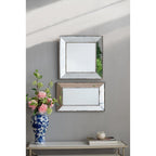 20" Silver Framed Antiqued Accent Mirror