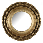 16" Gold Round Iron Framed Accent Mirror