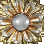 36" Gold Metal Flower Framed Accent Mirror