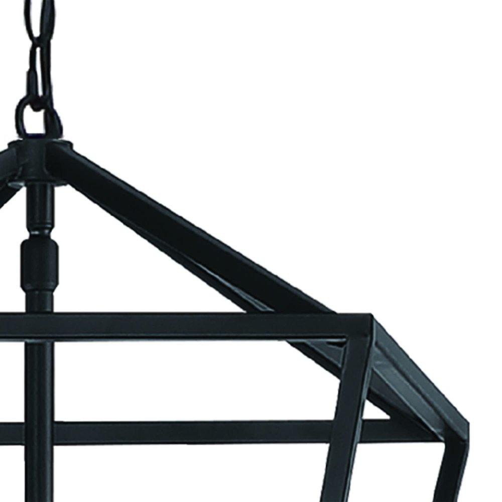 Black And Gold Kitchen Island Four Light Metal Dimmable Chandelier With Black Shades