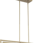 Brass Kitchen Island Five Light Metal Dimmable Chandelier With Clear Shades