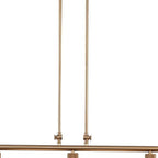 Gold Kitchen Island Three Light Metal Dimmable Chandelier With Gold Shades