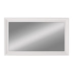28" White Solid Wood Framed Full Length Hanging Mirror