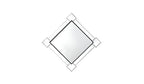 45" Gray And Black Abstract Metal Framed Accent Mirror