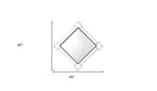 45" Gray And Black Abstract Metal Framed Accent Mirror