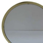 19" Brass Metal Round Freestanding Ornate Framed Makeup Shaving Tabletop Mirror