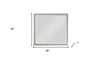 36" Square Wood Framed Mounted Dresser Mirror