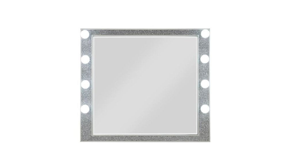 36" Square Wood Framed Mounted Dresser Mirror