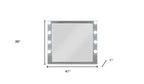 36" Square Wood Framed Mounted Dresser Mirror