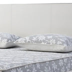 White Wood And Faux Leather King Bed Frame With USB