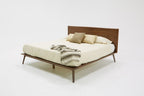 Brown Wood King Bed Frame
