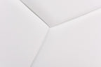 White Tufted Faux Leather Upholstered Queen Bed Frame
