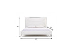 White Tufted Faux Leather Upholstered Queen Bed Frame