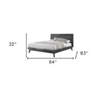 Gray Wood And Linen Queen Bed Frame
