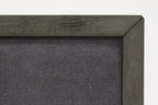 Gray Wood And Linen King Bed Frame
