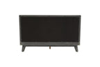 Gray Wood And Linen King Bed Frame