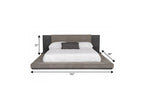 Dark Gray Upholstered King Bed Frame