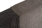 Dark Gray Upholstered King Bed Frame