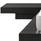 Black and White Solid Wood And Faux Leather Queen Bed Frame