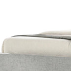 Brown and Gray Wood Upholstered King Bed Frame