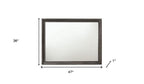 36" Gray Wood Framed Mounted Dresser Mirror