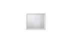 35" White Square Wood Framed Mounted Dresser Mirror