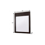 37" Mahogany Wood Framed Dresser Mirror