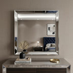32" Platinum Wood Framed Mounted Dresser Mirror