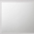 36" White Wood Framed Mounted Dresser Mirror