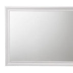36" White Wood Framed Mounted Dresser Mirror