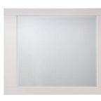 37" White Square Wood Framed Mounted Dresser Mirror