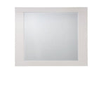 37" White Square Wood Framed Mounted Dresser Mirror