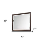 36" Merlot Wood Framed Mounted Dresser Mirror