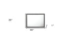 35" Black Wood Framed Mounted Dresser Mirror