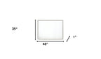35" White Wood Framed Mounted Dresser Mirror
