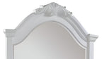 43" White Solid Wood Crowned Top Dresser Mount Framed Mirror