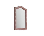 30" Pink Abstract Wood Framed Mounted Dresser Mirror