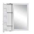 32" White Metal Framed Mounted Dresser Mirror