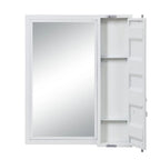 32" White Metal Framed Mounted Dresser Mirror
