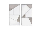 Set of Two Natural Metal Framed Accent Mirror