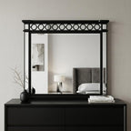 42" Gunmetal Wood Framed Mounted Dresser Mirror