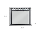 42" Gunmetal Wood Framed Mounted Dresser Mirror