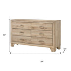 63" Black Solid and Manufactured Wood Six Drawer Double Dresser