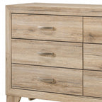 63" Black Solid and Manufactured Wood Six Drawer Double Dresser