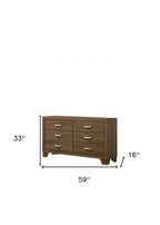 63" Black Solid and Manufactured Wood Six Drawer Double Dresser
