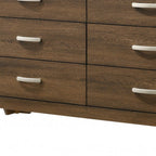 63" Black Solid and Manufactured Wood Six Drawer Double Dresser