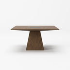 59" Walnut Square Solid Manufactured Wood Dining Table